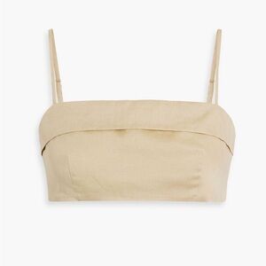 Onia Cropped Linen Top
